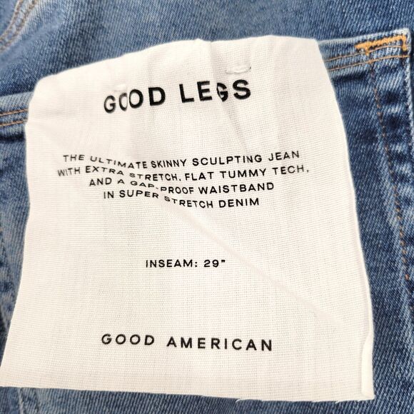 Good American Womens Good Leg Jeans Size 24 NEW Style GLDV731T Indigo - Picture 8 of 12